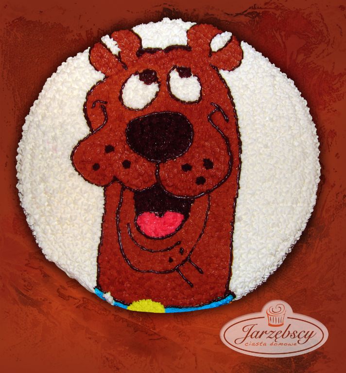 Tort artystyczny "pies Scooby doo"
